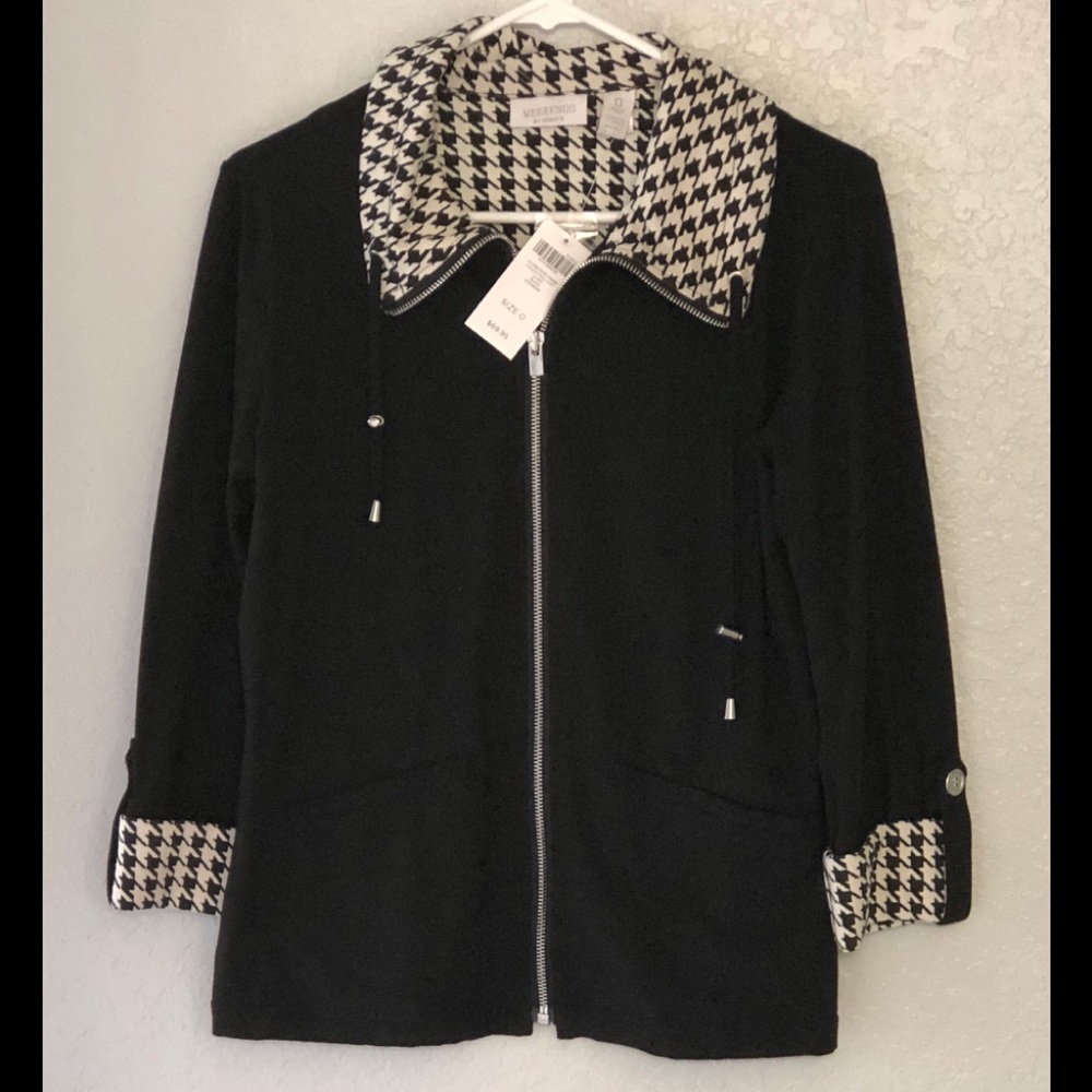 Newwtags Chico’s adorable black houndstooth jacket